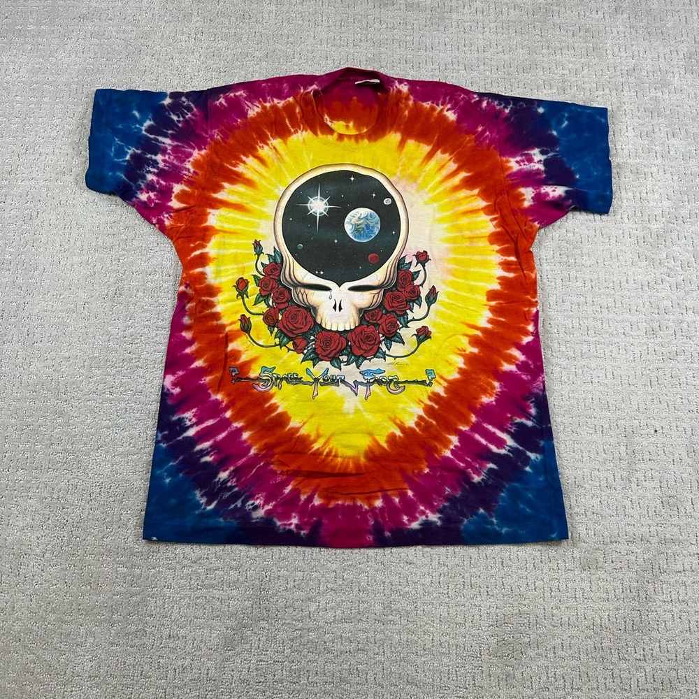 1992 Vintage Liquid Blue Grateful Dead Space Your Face Band T-shirt